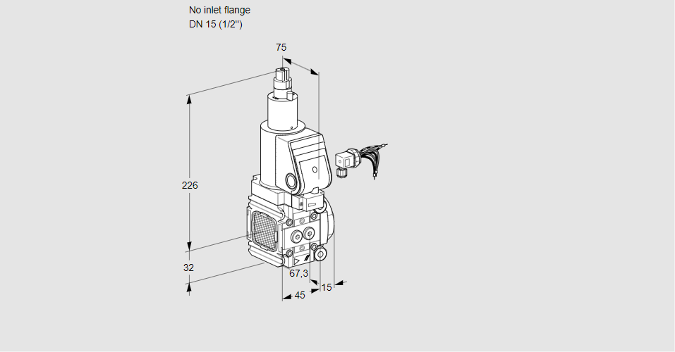 Клапан эл.магнитный газовый VAS 1-/15R/LWGR