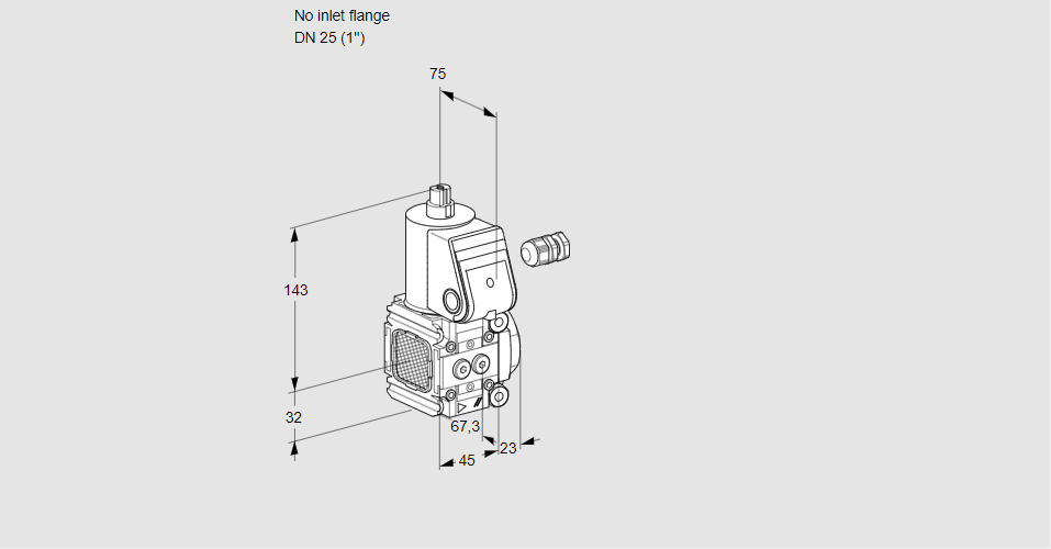 Клапан эл.магнитный газовый VAS 1-/25R/NK