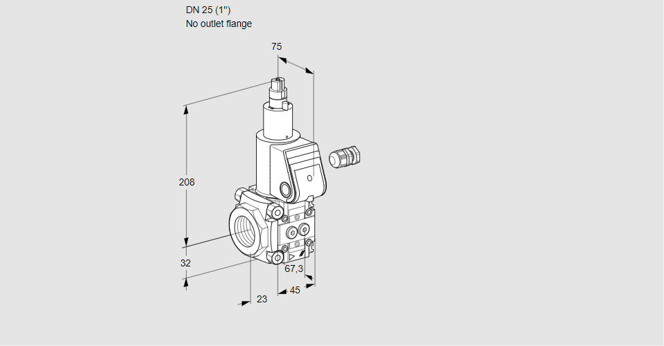 Клапан эл.магнитный газовый VAS 125/-R/LW