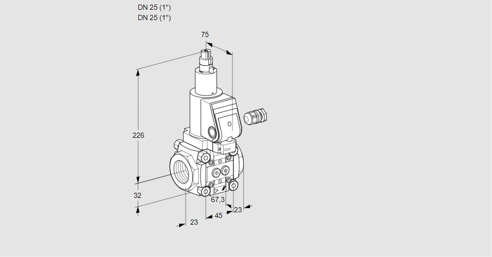 Клапан эл.магнитный газовый VAS 125R/LWSR