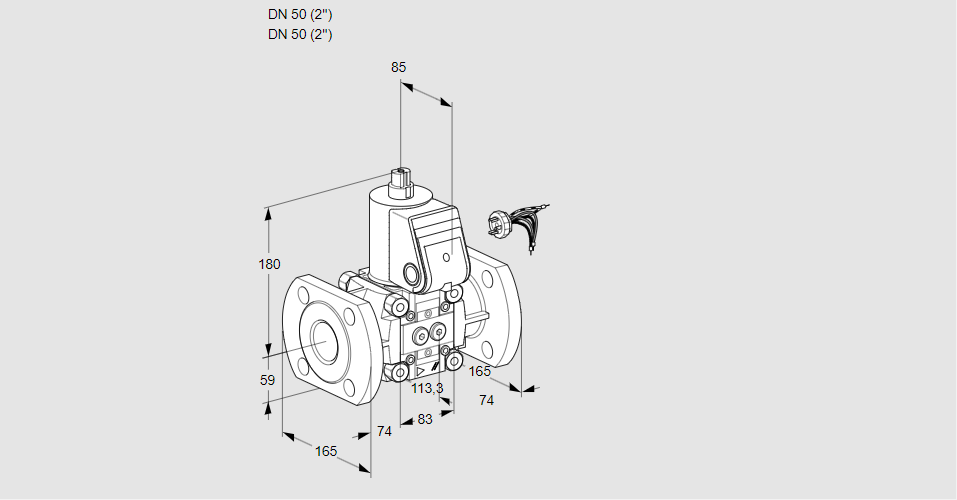 Клапан эл.магнитный газовый VAS 350F/NW