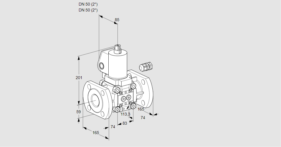 Клапан эл.магнитный газовый VAS 350F/NWSL