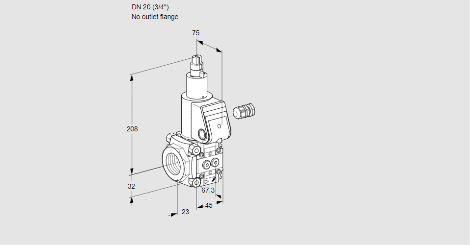 Клапан эл.магнитный газовый VAS 120/-R/LW
