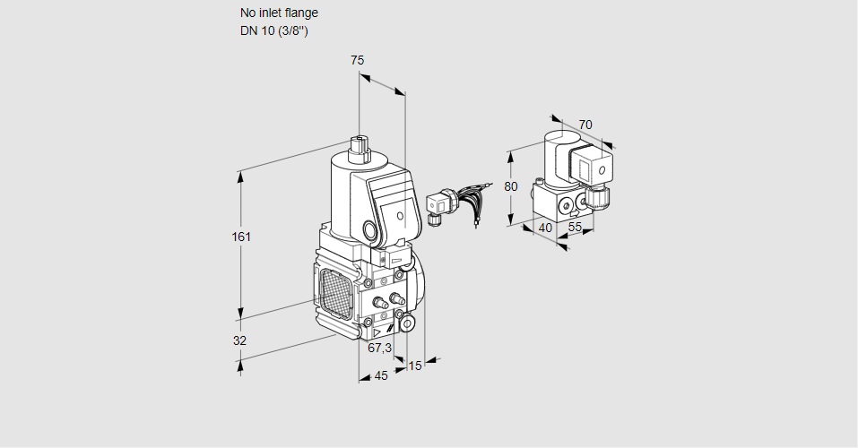 Клапан эл.магнитный газовый VAS 1-/10R/NWSR