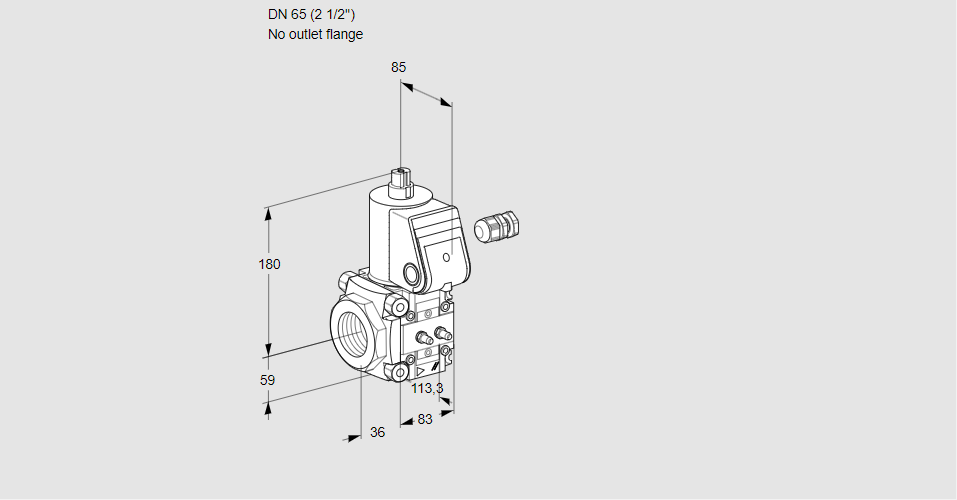 Клапан эл.магнитный газовый VAS 365/-R/NW