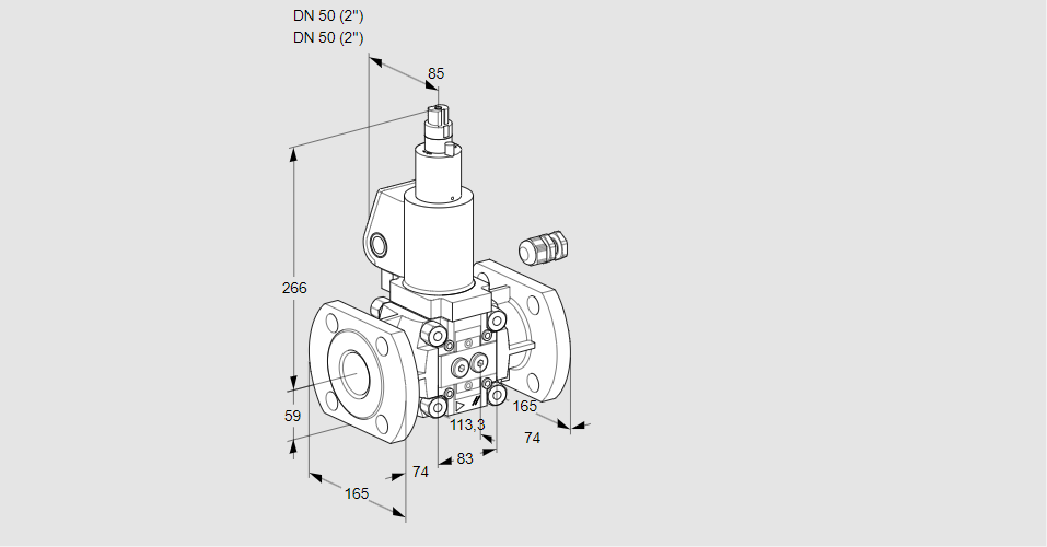 Клапан эл.магнитный газовый VAS 350F/LKGL