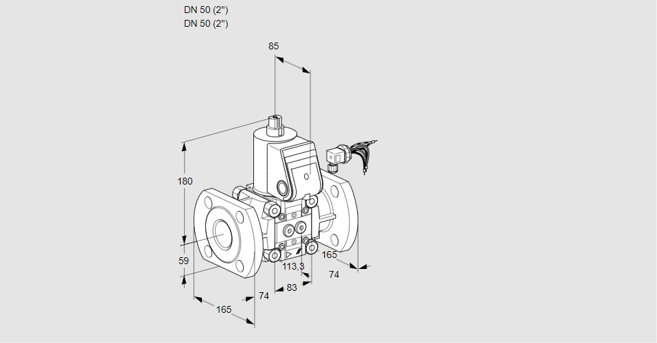 Клапан эл.магнитный газовый VAS 350F/NK