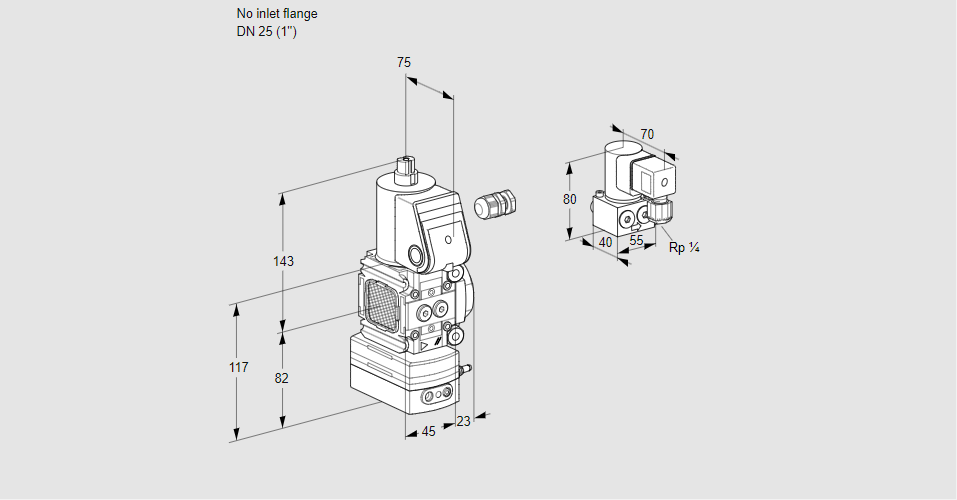 Регулятор давления с эл.магнитным клапаном VAD 1-/25R/NW-50A