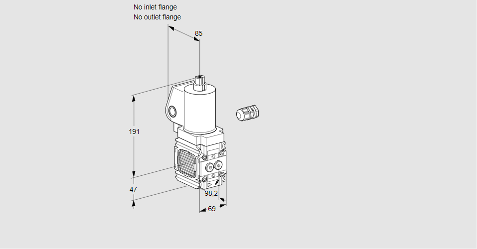 Клапан эл.магнитный газовый VAS 2-R/NWGL