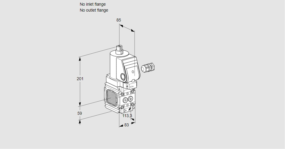 Клапан эл.магнитный газовый VAS 3-R/NWGR