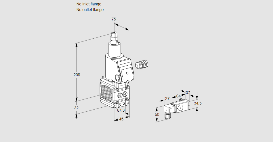 Клапан эл.магнитный газовый VAS 1-R/LW