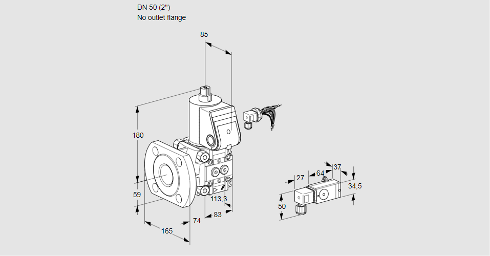 Клапан эл.магнитный газовый VAS 350/-F/NK