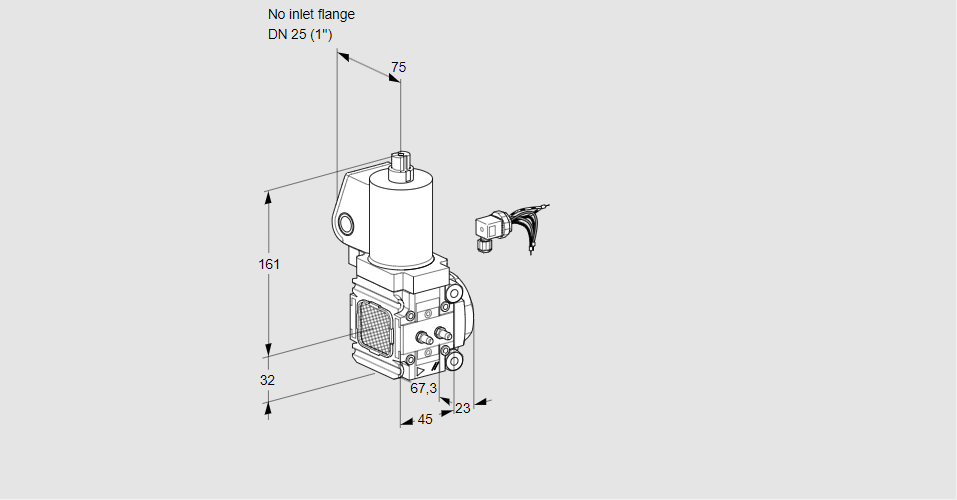 Клапан эл.магнитный газовый VAS 1-/25R/NWSL