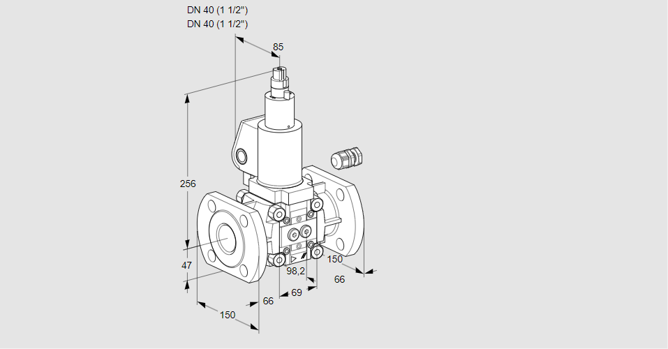 Клапан эл.магнитный газовый VAS 240F/LWSL