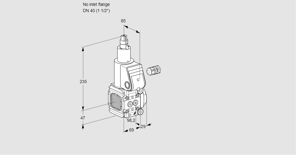 Клапан эл.магнитный газовый VAS 2-/40R/LK