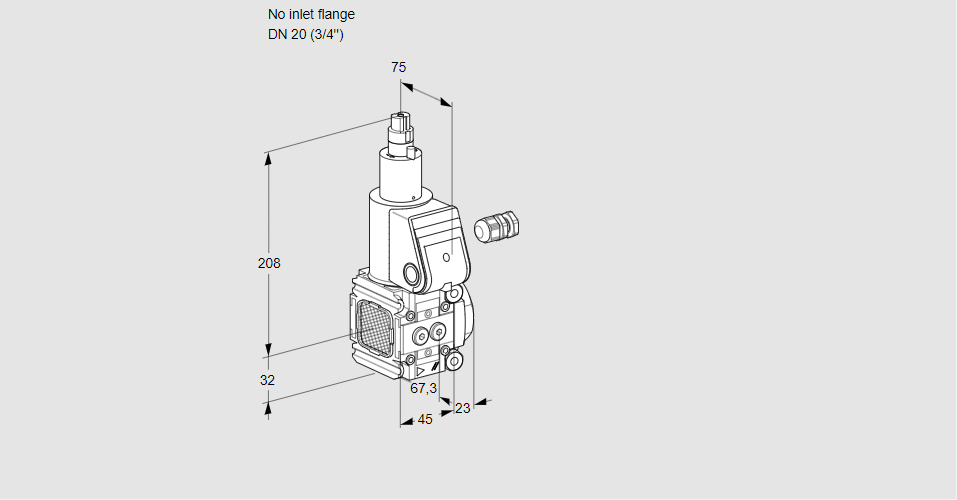 Клапан эл.магнитный газовый VAS 1-/20R/LK