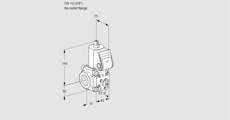 Клапан эл.магнитный газовый VAS 110/-R/NW