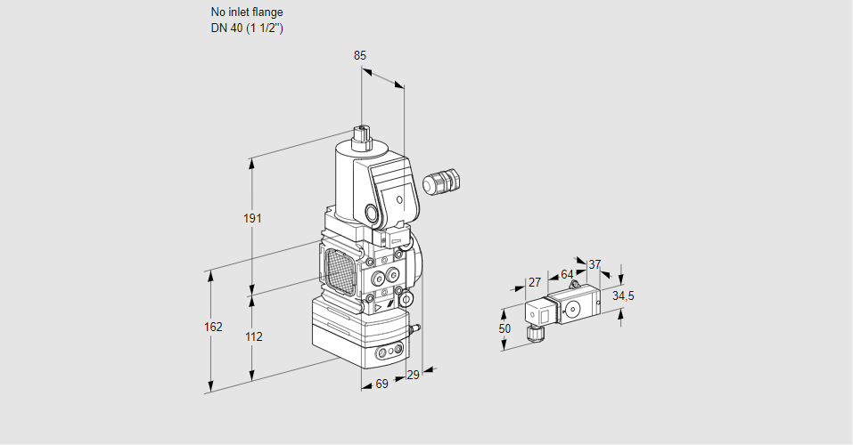 Регулятор давления с эл.магнитным клапаном VAD 2-/40R/NWSR-100A