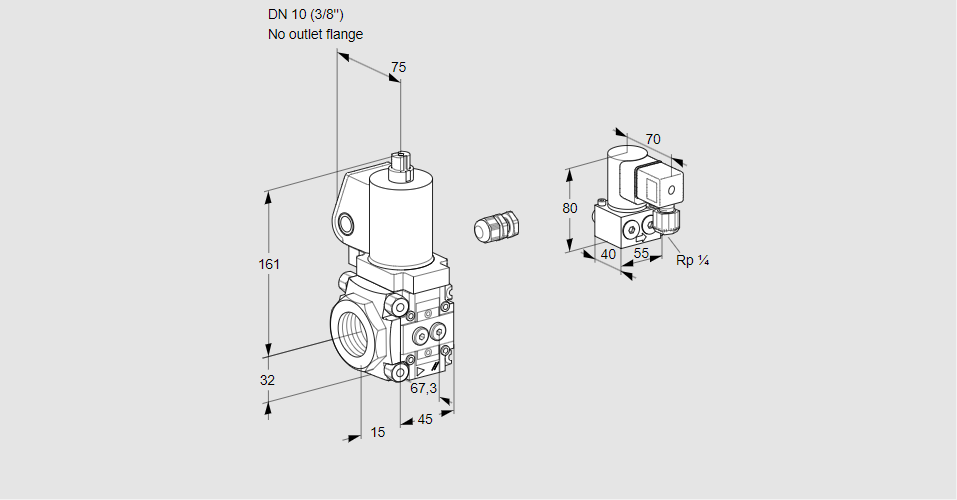 Клапан эл.магнитный газовый VAS 110/-R/NWSL