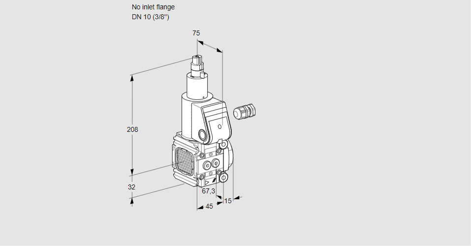 Клапан эл.магнитный газовый VAS 1-/10R/LK