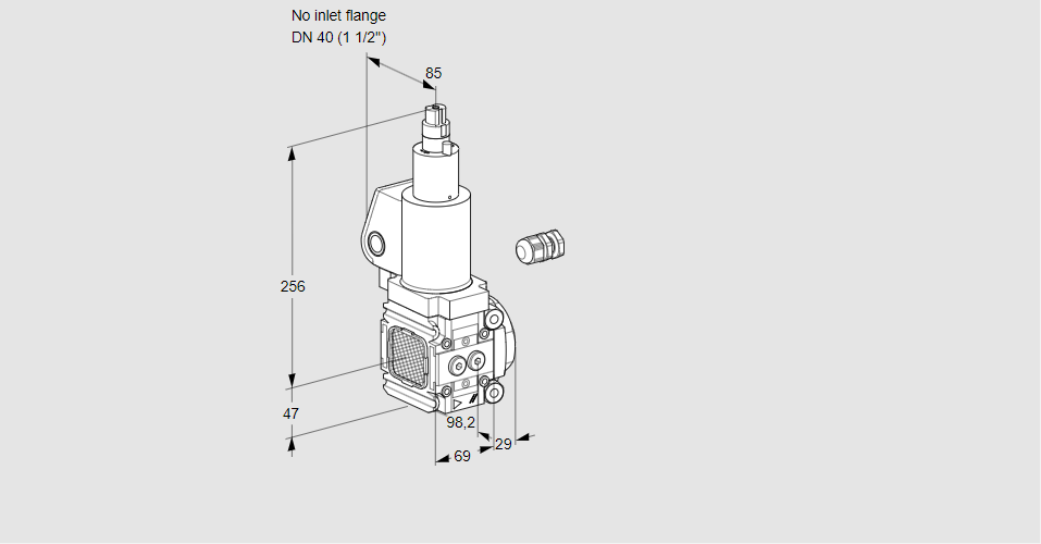 Клапан эл.магнитный газовый VAS 2-/40R/LWGL