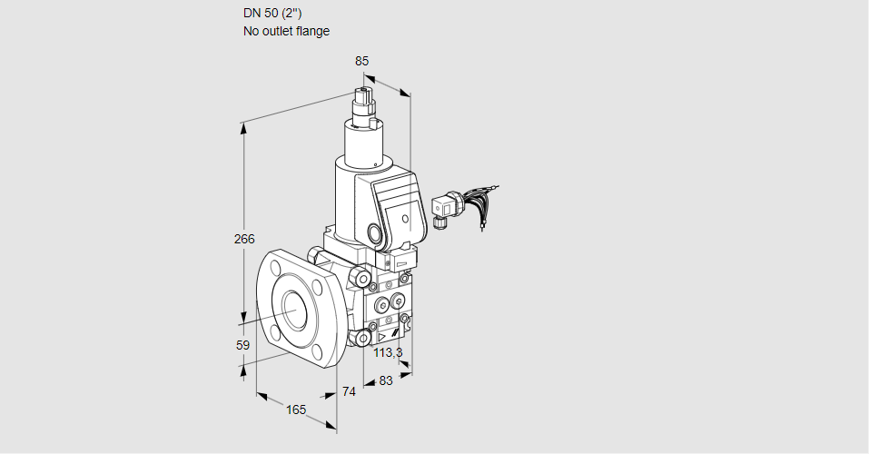 Клапан эл.магнитный газовый VAS 350/-F/LWGR