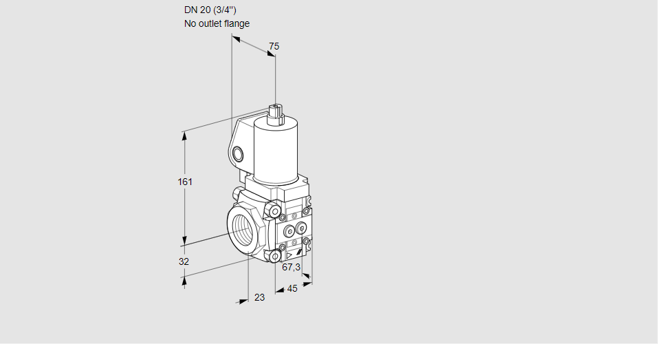 Клапан эл.магнитный газовый VAS 120/-R/NKGL