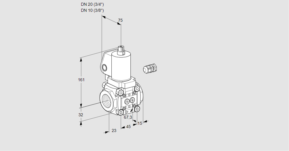 Клапан эл.магнитный газовый VAS 120/10R/NWSL