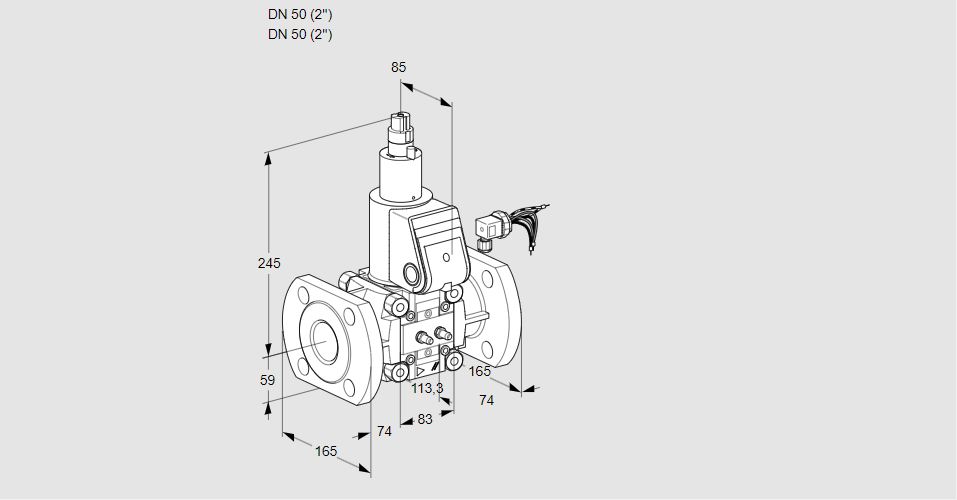 Клапан эл.магнитный газовый VAS 350F/LK