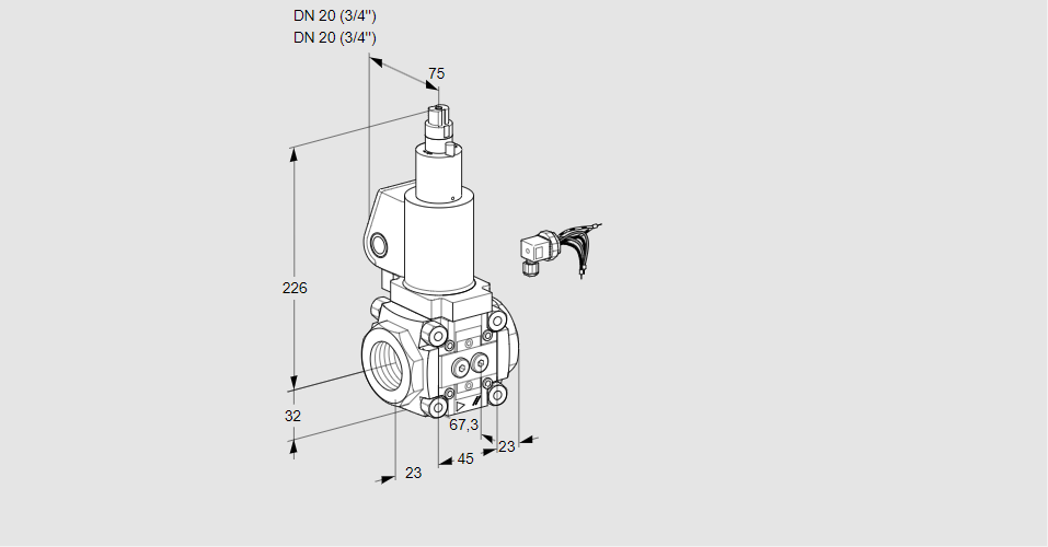 Клапан эл.магнитный газовый VAS 120R/LWGL