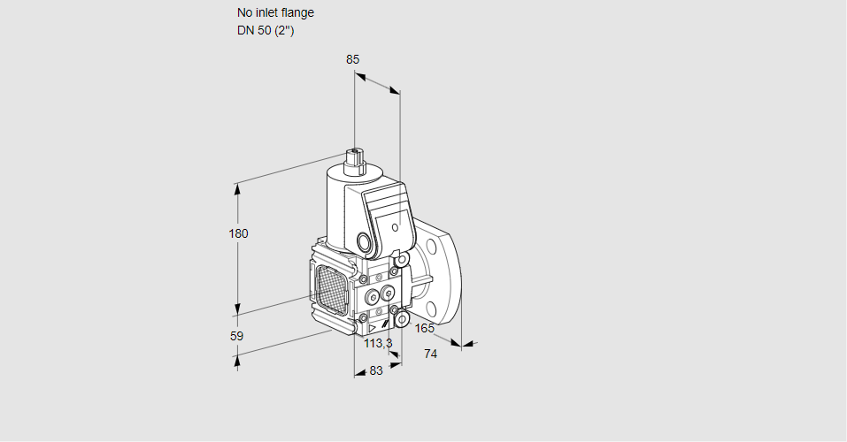 Клапан эл.магнитный газовый VAS 3-/50F/NK