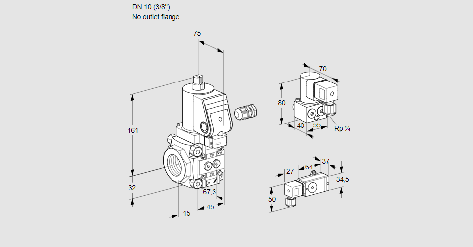 Клапан эл.магнитный газовый VAS 110/-R/NWSR