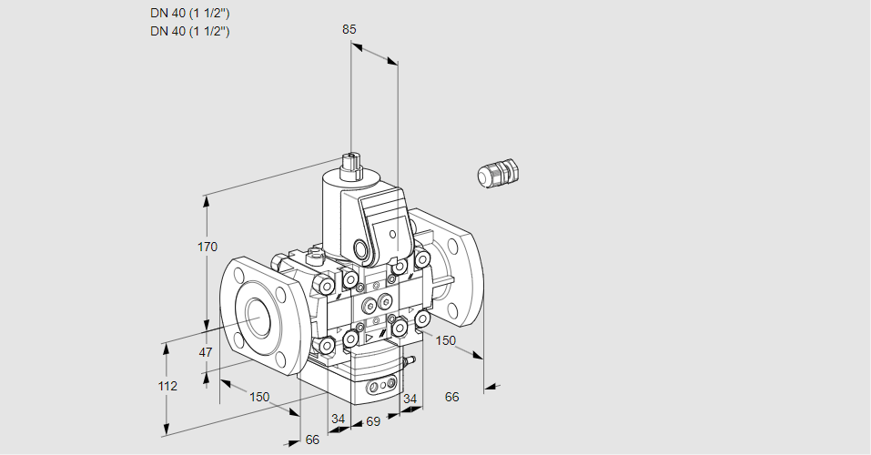Регулятор давления с эл.магнитным клапаном VAD 2E40F/40F05FD-25VWR/PP/PP