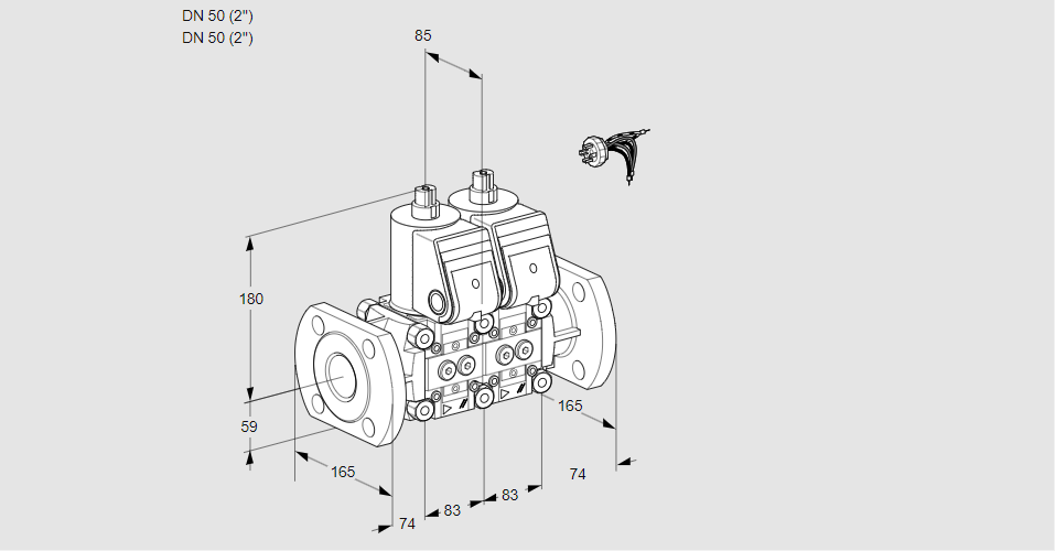 Клапан эл.магнитный сдвоенный VCS 3E50F/50F05NNWR/PPPP/PPPP