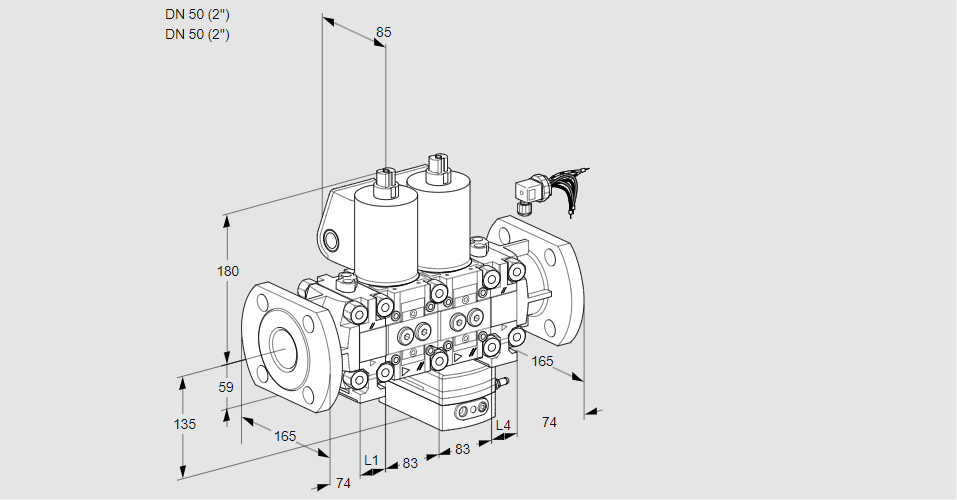 Регулятор давления с двумя эл.магнитными клапанами VCD 3E50F/50F05FND-50VWL/PPPP/MMMM