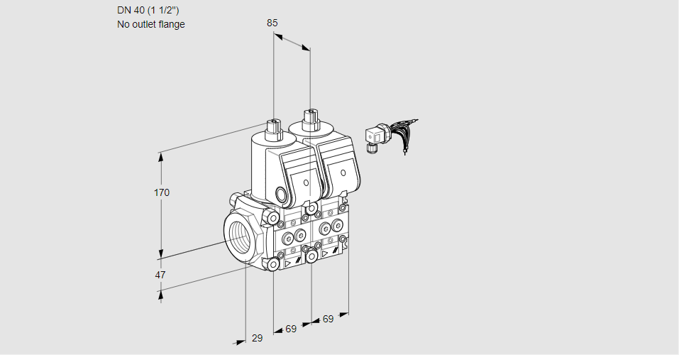Клапан эл.магнитный сдвоенный VCS 2E40R/--05NNWR/PPPP/PPPP