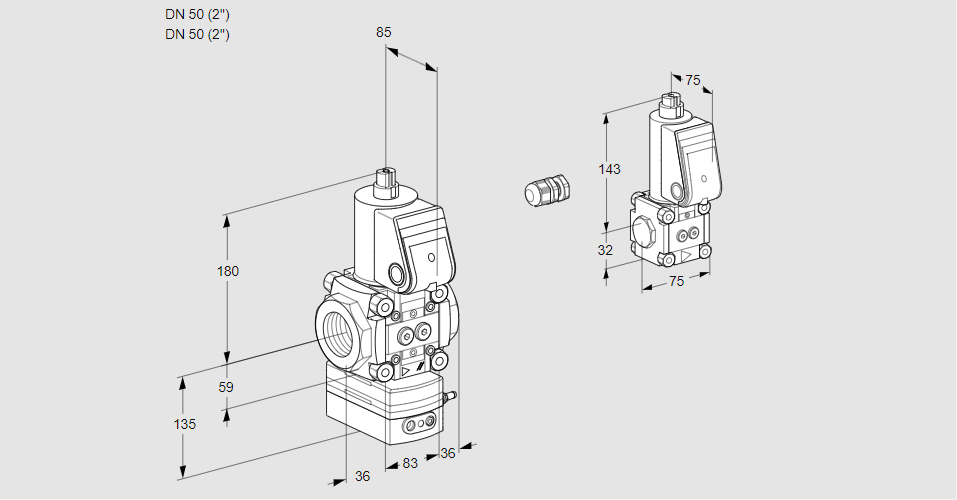 Регулятор давления с эл.магнитным клапаном VAD 3E50R/50R05D-100WR/PP/ZS