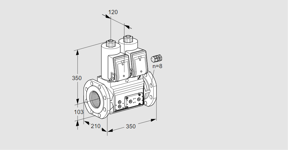 Клапан эл.магнитный сдвоенный VCS 8100F05NNWR3E/PPPP/PPPP