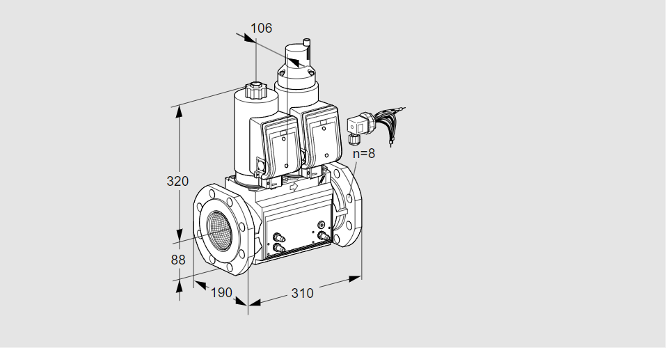 Клапан эл.магнитный сдвоенный VCS 780F05NLWGRB/MMPM/PPPP