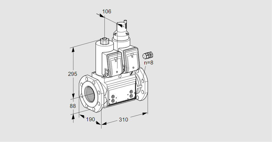Клапан эл.магнитный сдвоенный VCS 780F05NLWR3B/PPPP/PPMP