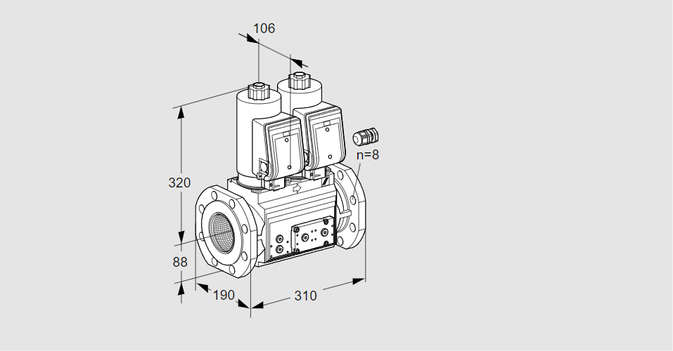 Клапан эл.магнитный сдвоенный VCS 780F05NNWGR3E/PPPP/PPPP