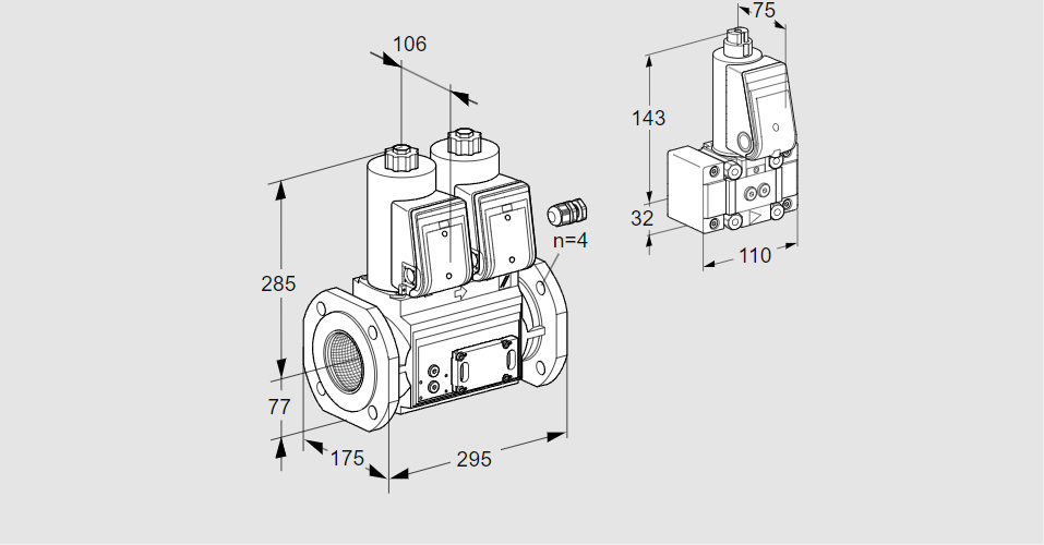 Клапан эл.магнитный сдвоенный VCS 665F05NNWR3E/PPB-/PPPP