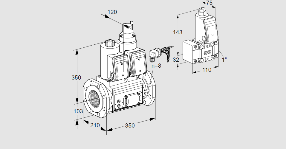 Клапан эл.магнитный сдвоенный VCS 8100F05NLWRE/PPZ-/PPPP
