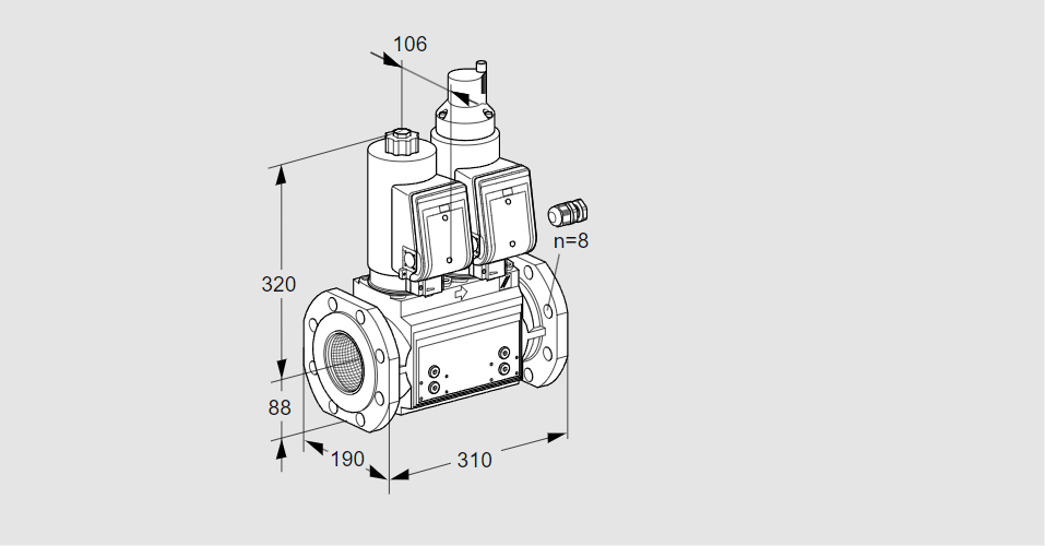 Клапан эл.магнитный сдвоенный VCS 780F05NLWGR3B/PPPP/PPPP