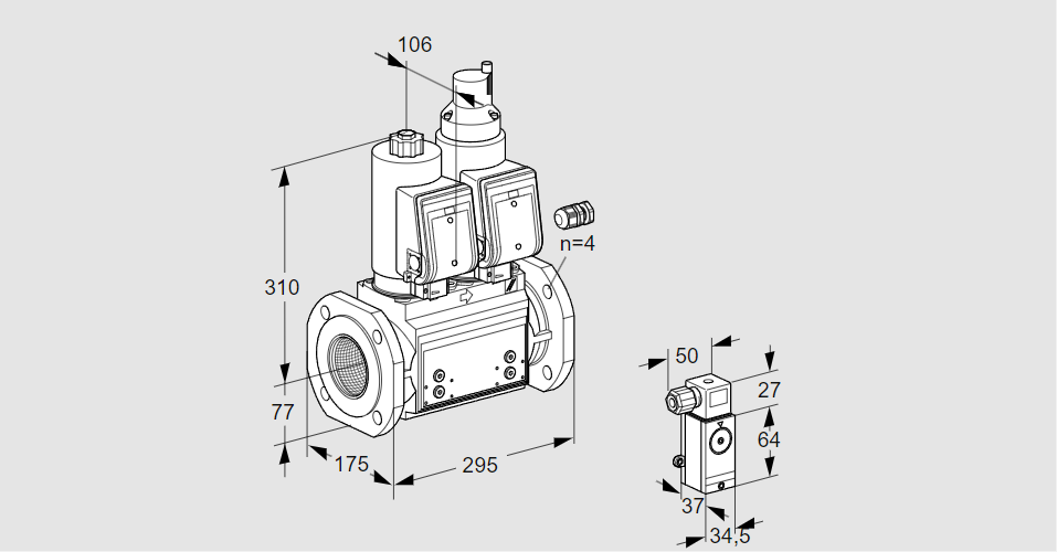 Клапан эл.магнитный сдвоенный VCS 665F05NLWGR3B/PP3-/PPPP