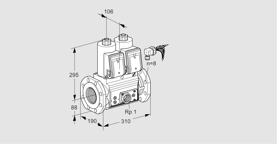 Клапан эл.магнитный сдвоенный VCS 780F05NNWRE/PPEP/PPPP