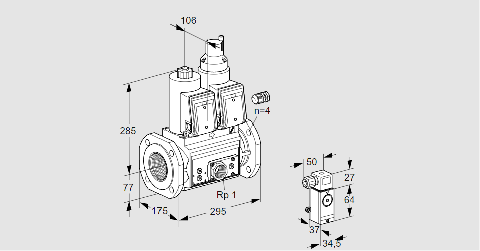 Клапан эл.магнитный сдвоенный VCS 665F05NLWR3E/PPEP/P3PP