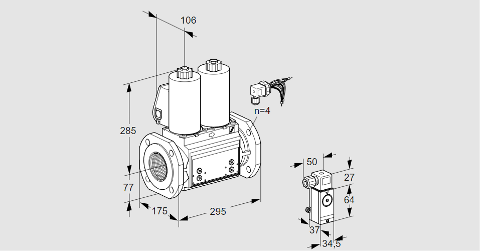 Клапан эл.магнитный сдвоенный VCS 665F05NNKLB/PPPP/2-PP