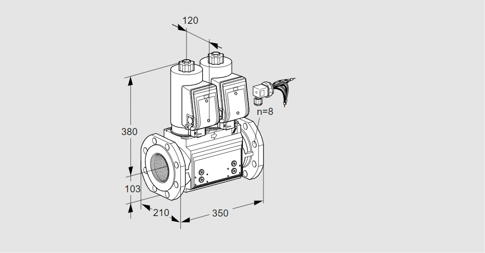 Клапан эл.магнитный сдвоенный VCS 8100F05NNKGRB/PPPP/PPPP