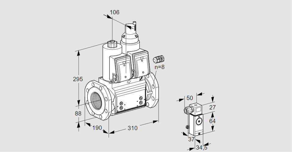 Клапан эл.магнитный сдвоенный VCS 780F05NLWR3B/2-PP/PPPP